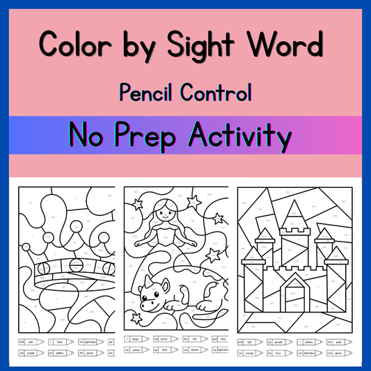 Sight Word Color-by-Word Worksheets | Fun Literacy Practice for Early Learners