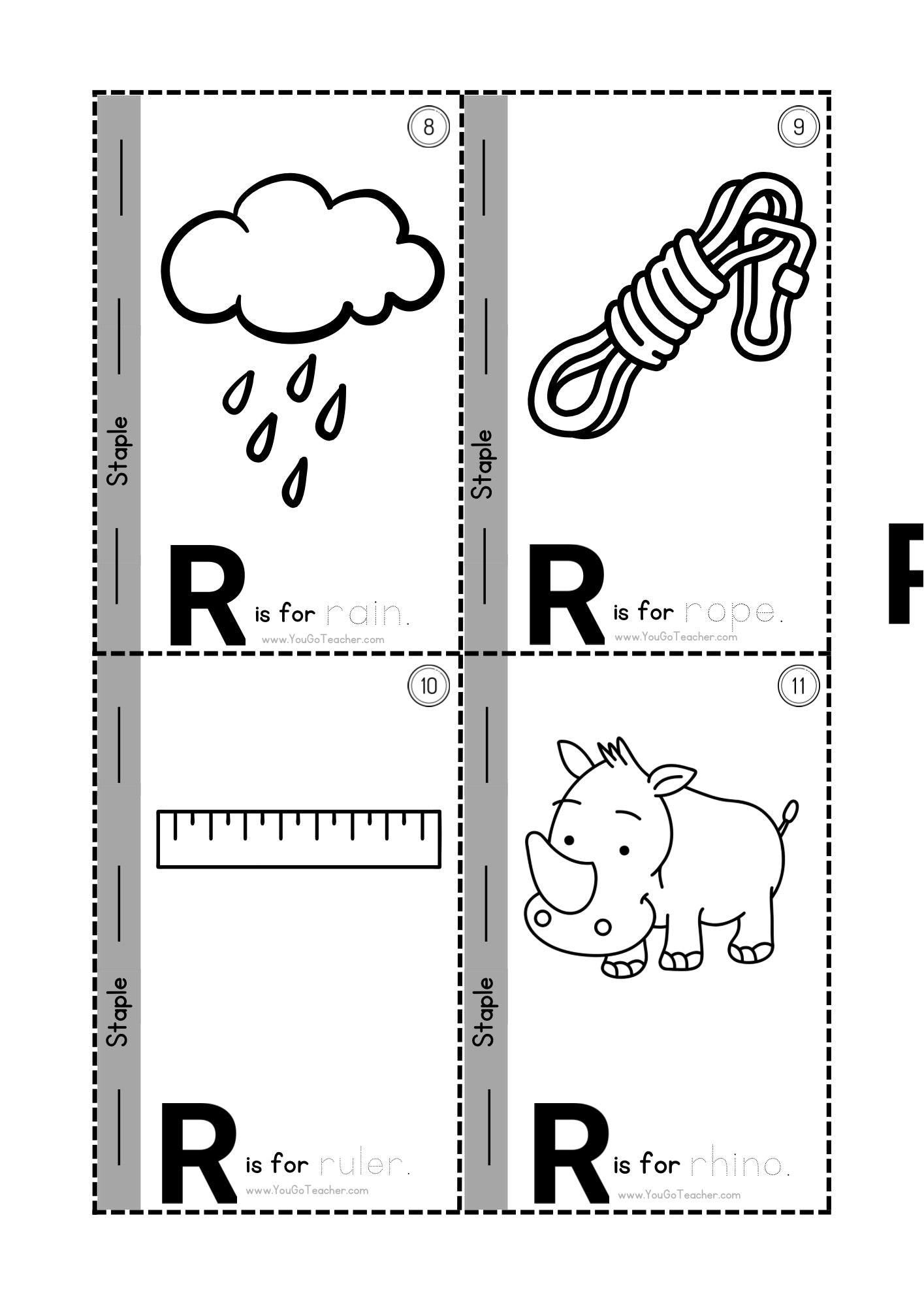 Phonics Worksheet: Trace Letter ‘R’ Booklet