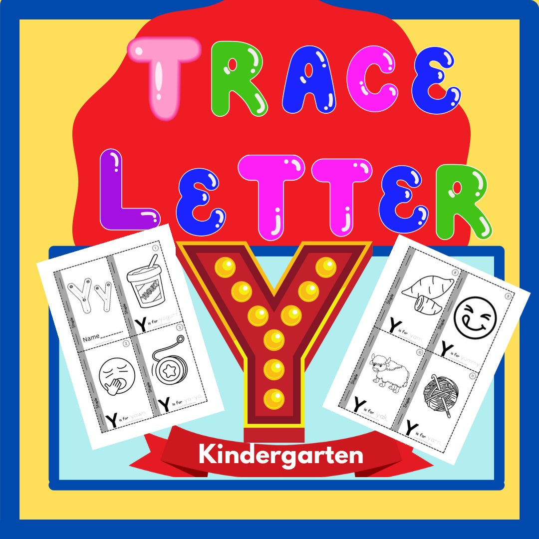 Phonics Worksheets Trace Letter ‘Y’ Booklet