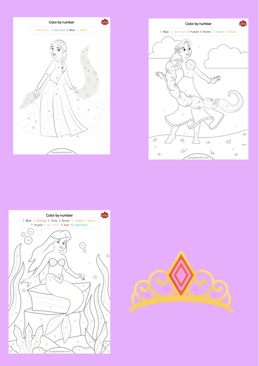 Color by Number: Princesses