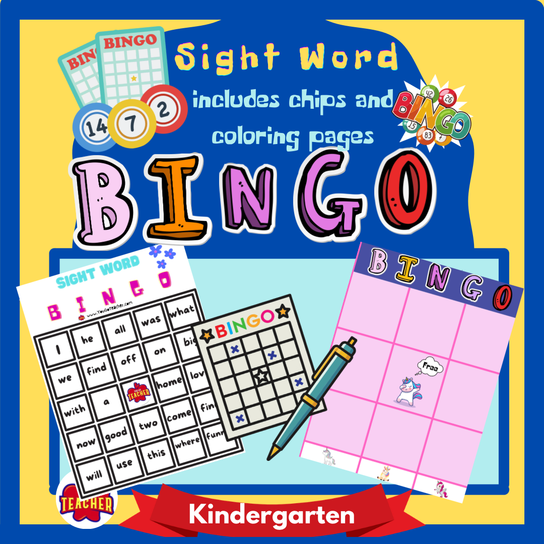 Sight Word Bingo Game for Children