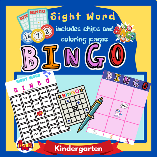 Sight Word Bingo Game for Children