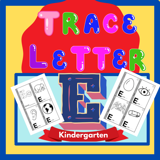 Phonics Worksheets: Trace Letter ‘E’ Booklet