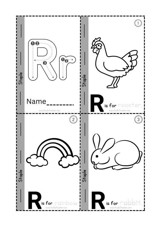 Phonics Worksheet: Trace Letter ‘R’ Booklet