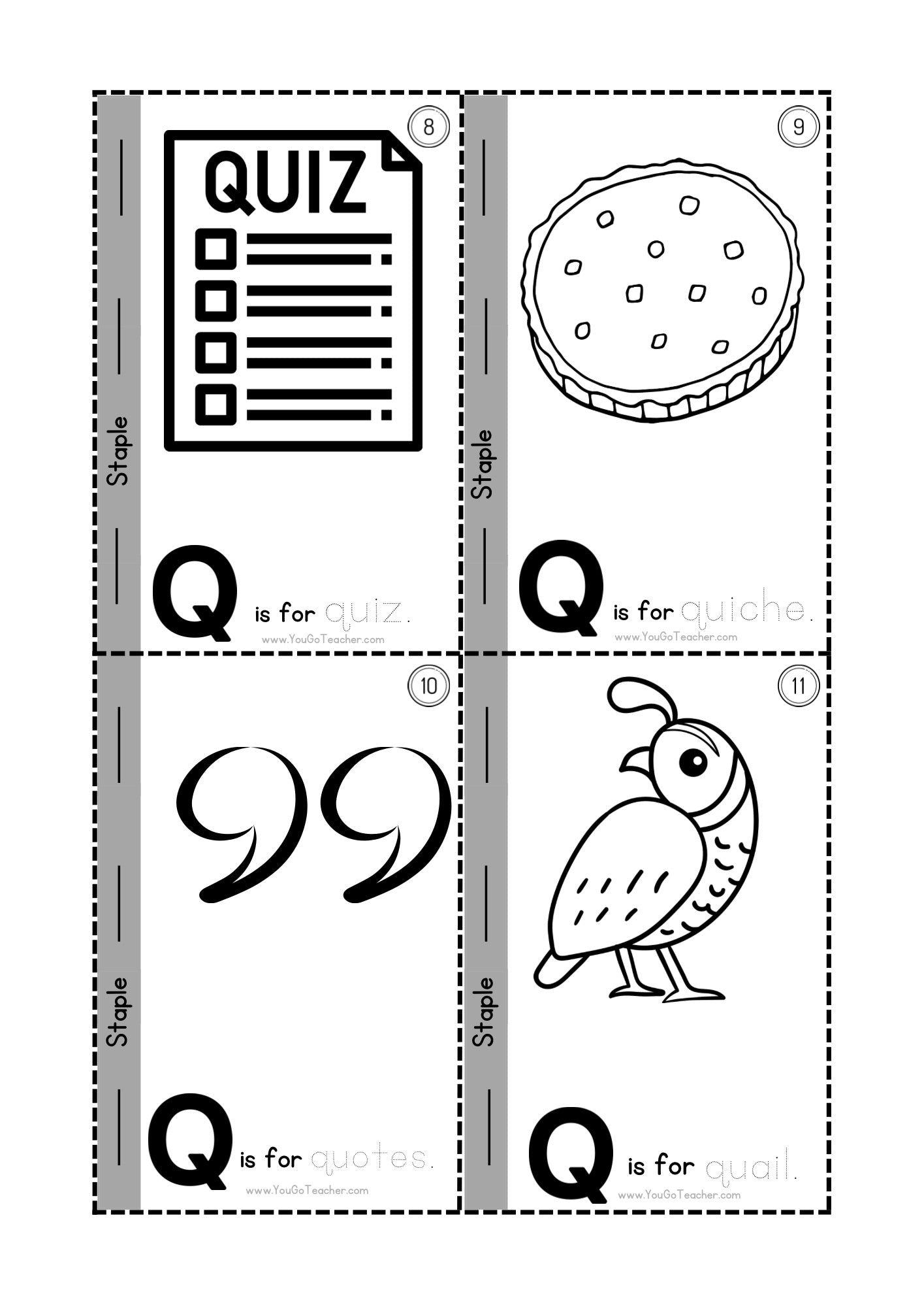 Phonics Worksheets: Trace Letter ‘Q’ Booklet