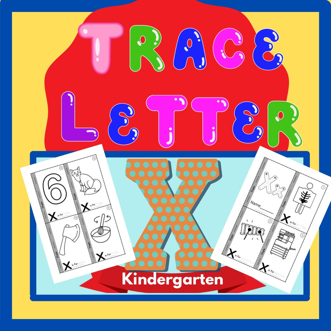 Phonics Worksheets Trace Letter ‘X’ Booklet
