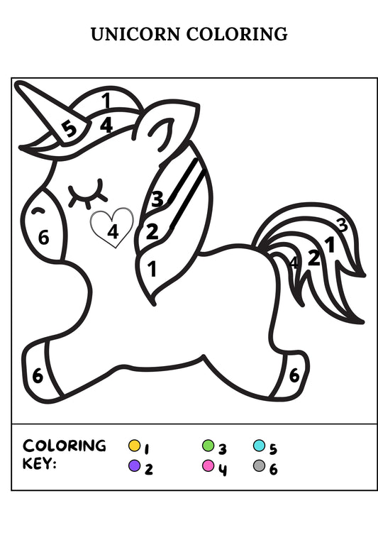 Color by Number: Unicorn