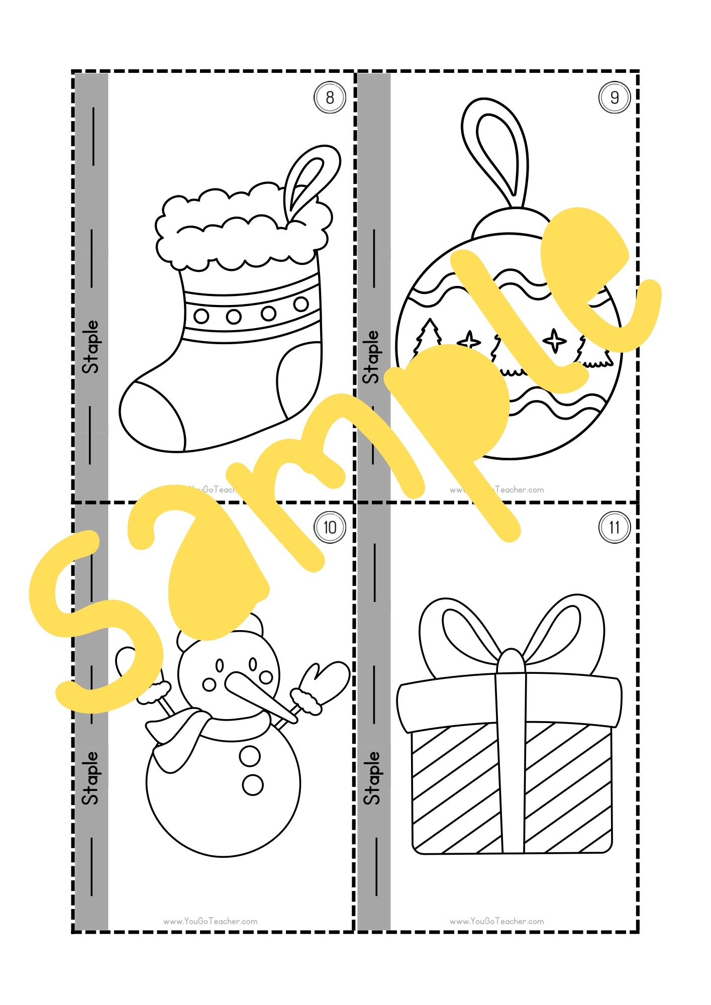 Seasonal Worksheets: Christmas Coloring Book