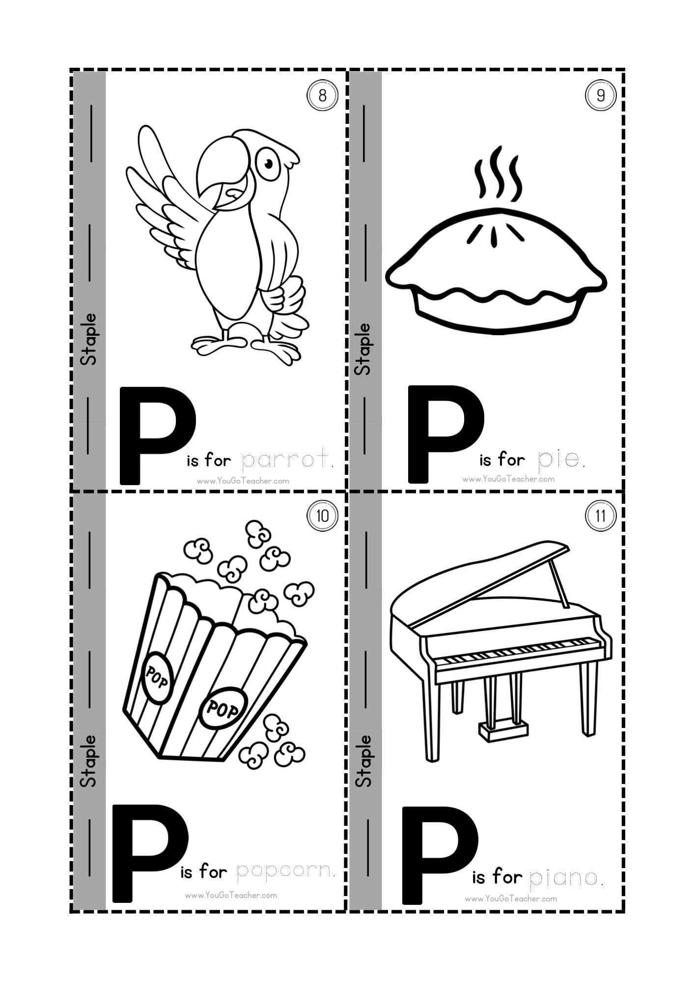 Phonics Worksheets: Trace Letter ‘P’ Booklet