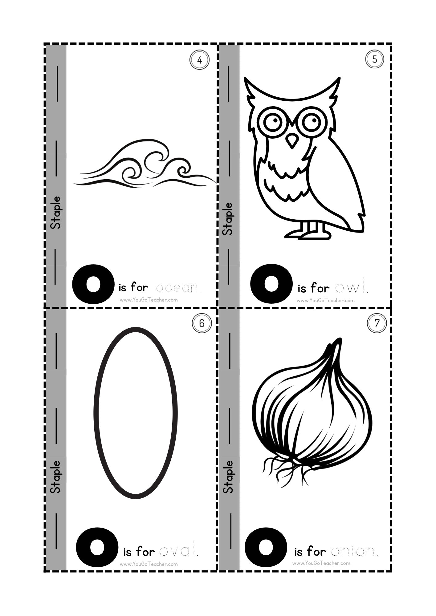 Phonics Worksheets: Trace Letter ‘O’ Booklet