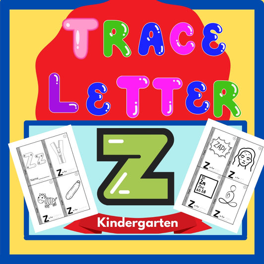 Phonics Worksheets Trace Letter ‘Z’ Booklet