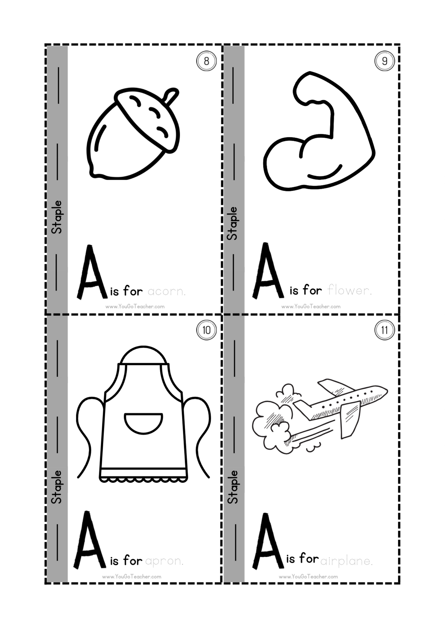 Phonics Worksheets: Trace Letter ‘A’ Booklet