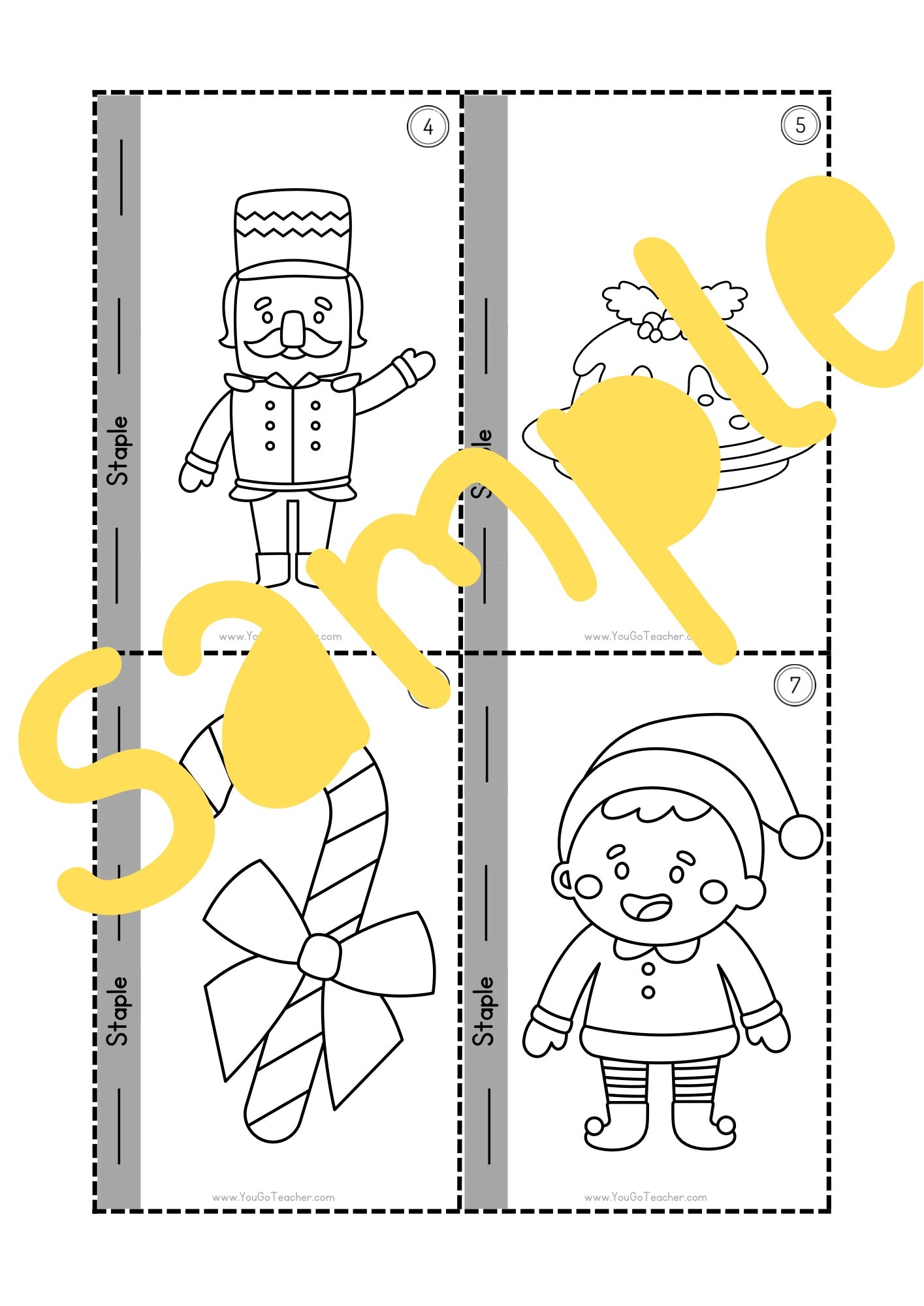 Seasonal Worksheets: Christmas Coloring Book