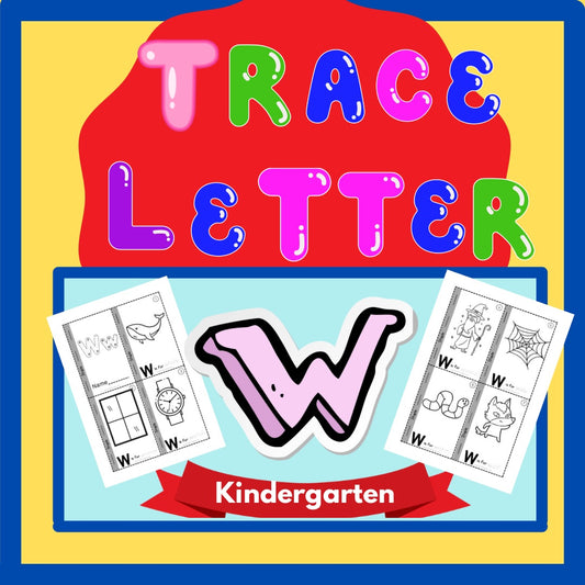 Phonics Worksheets Trace Letter ‘W’ Booklet