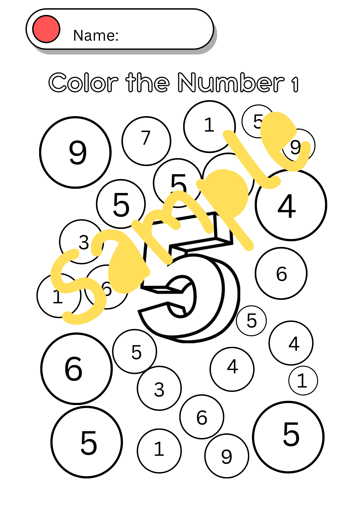 Freebies: Color by number: #5