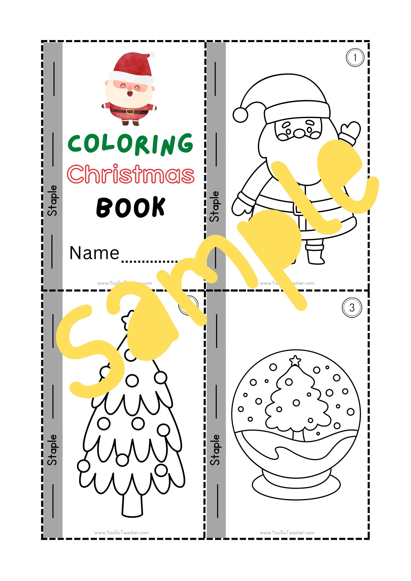 Seasonal Worksheets: Christmas Coloring Book
