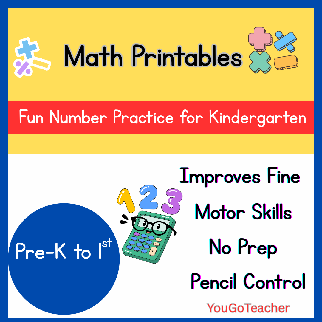 Easy No Prep Math Kindergarten Printables