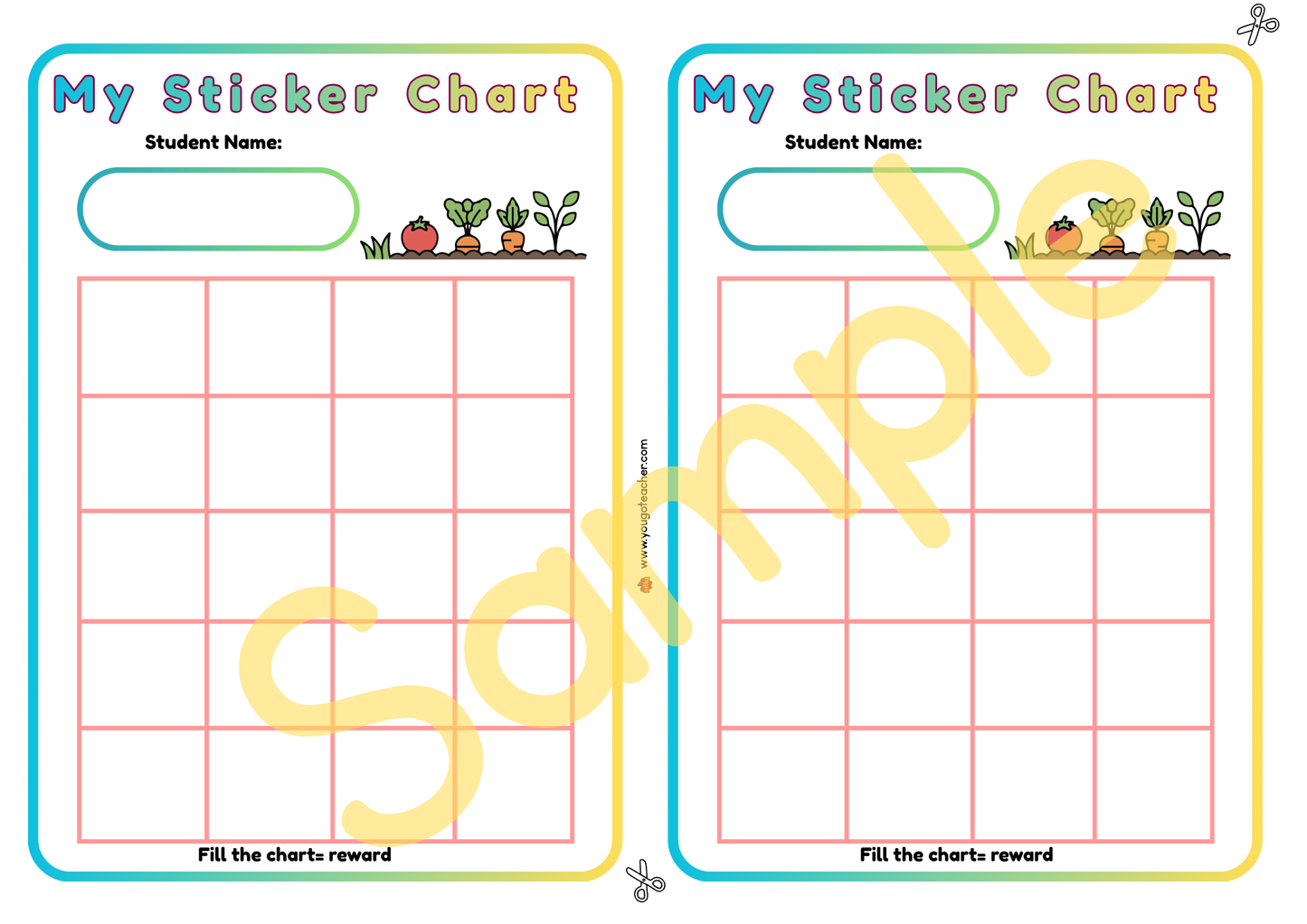My Spring Sticker Chart Printable