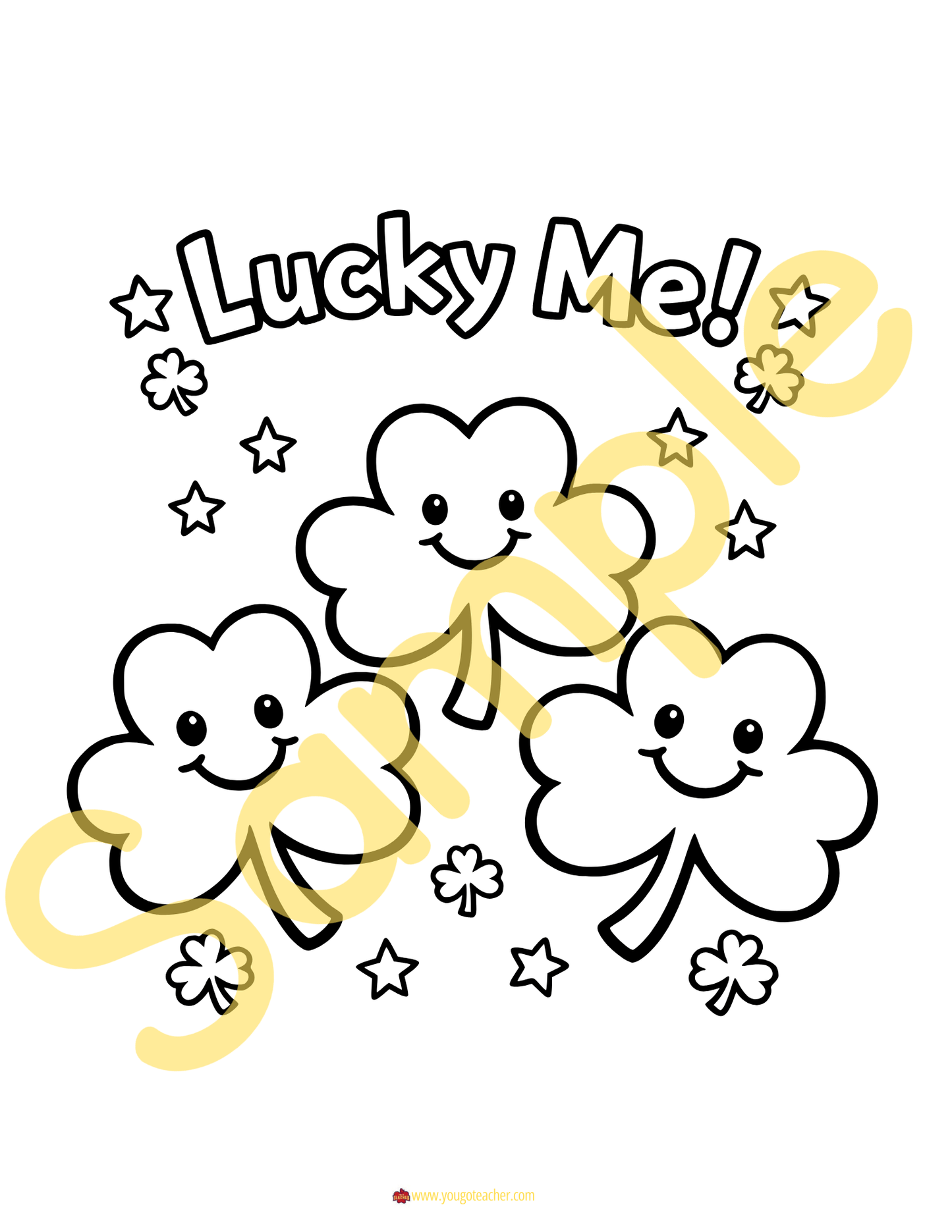 St. Patrick's Day Coloring Pages Bundle] Lucky Shamrocks, Pot of Gold & Leprechaun Hat Activities