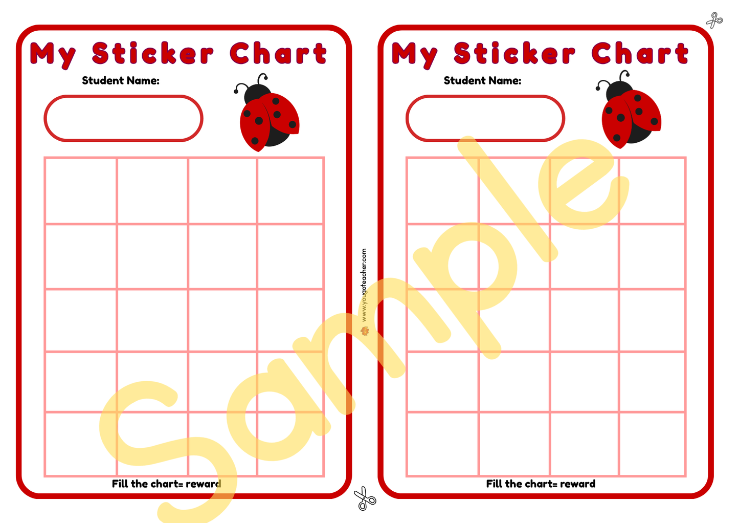 My Spring Sticker Chart Printable