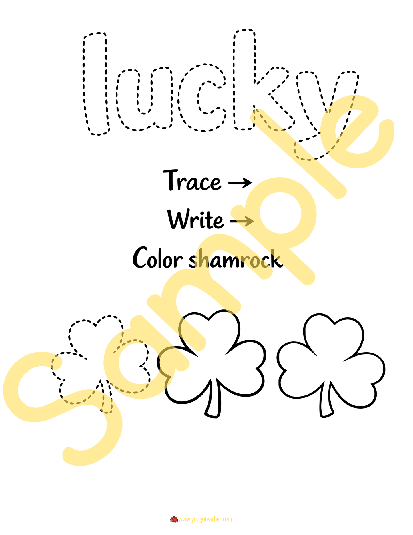 St. Patrick's Day Coloring Pages Bundle] Lucky Shamrocks, Pot of Gold & Leprechaun Hat Activities