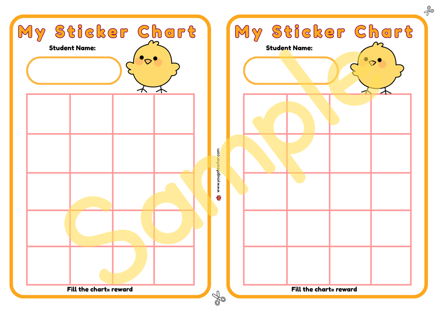 My Spring Sticker Chart Printable