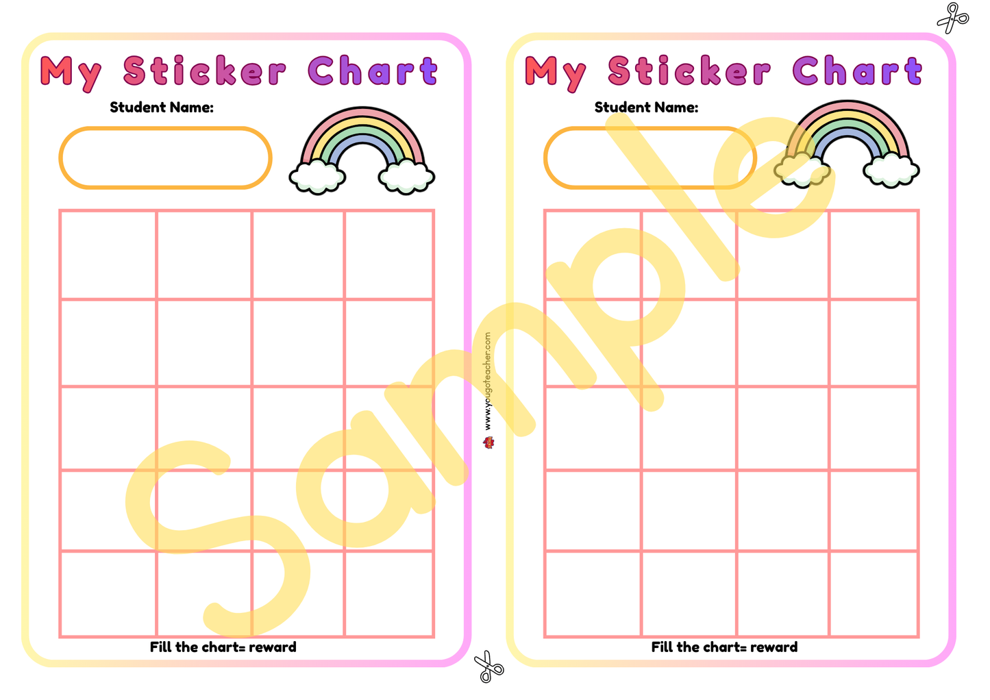 My Spring Sticker Chart Printable