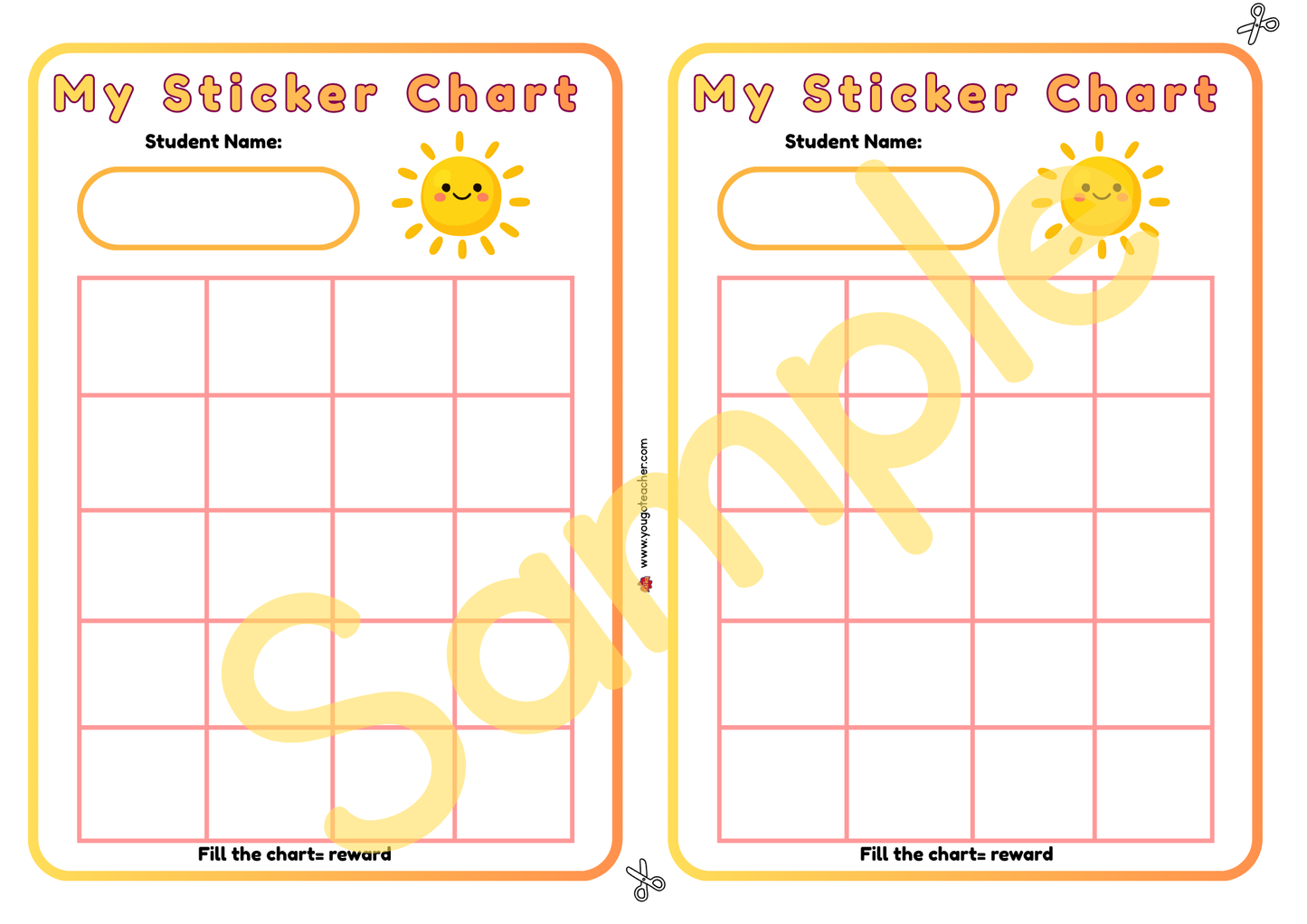 My Spring Sticker Chart Printable