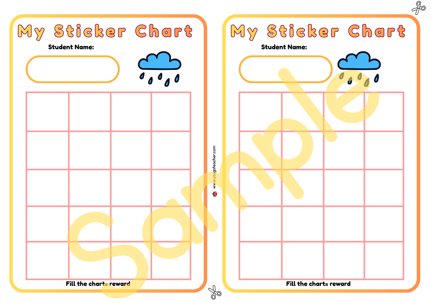 My Spring Sticker Chart Printable