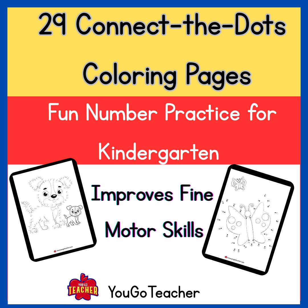 Connect the Dots & Color -Dot-to-Dot Activity Bundle (29 Pages)