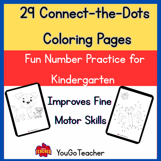 Connect the Dots & Color -Dot-to-Dot Activity Bundle (29 Pages)