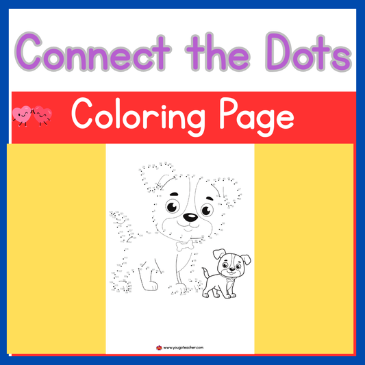 Puppy Connect the Dots Worksheet| Numbers 1-125 Printable Activity| Math