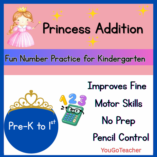Math| Color by Number-Princesses Addition Resource [6 pages] Answer Sheet Included