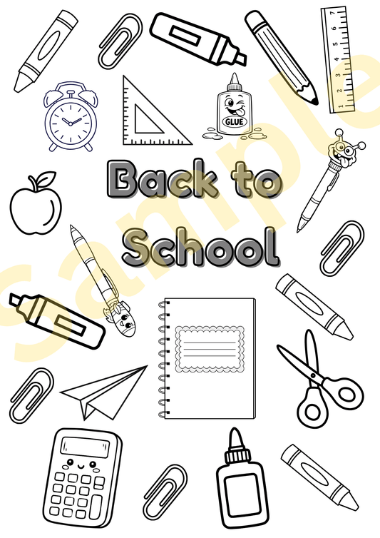 Back to School Coloring Page | First Day of School Activity