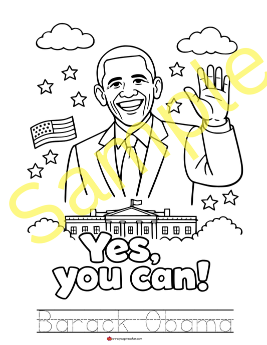 Black History Month Coloring Pages-Inspirational Leaders Printable