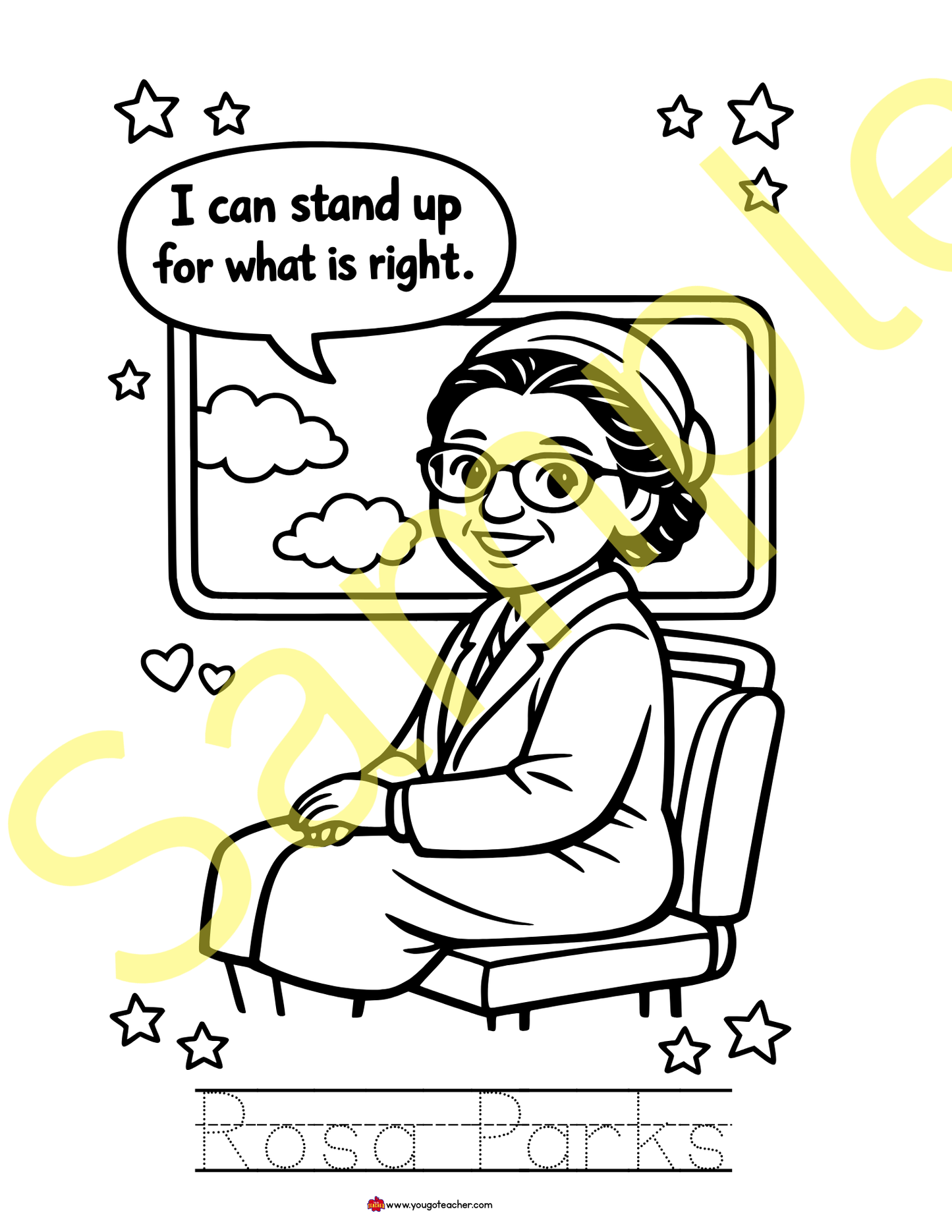 Black History Month Coloring Pages-Inspirational Leaders Printable