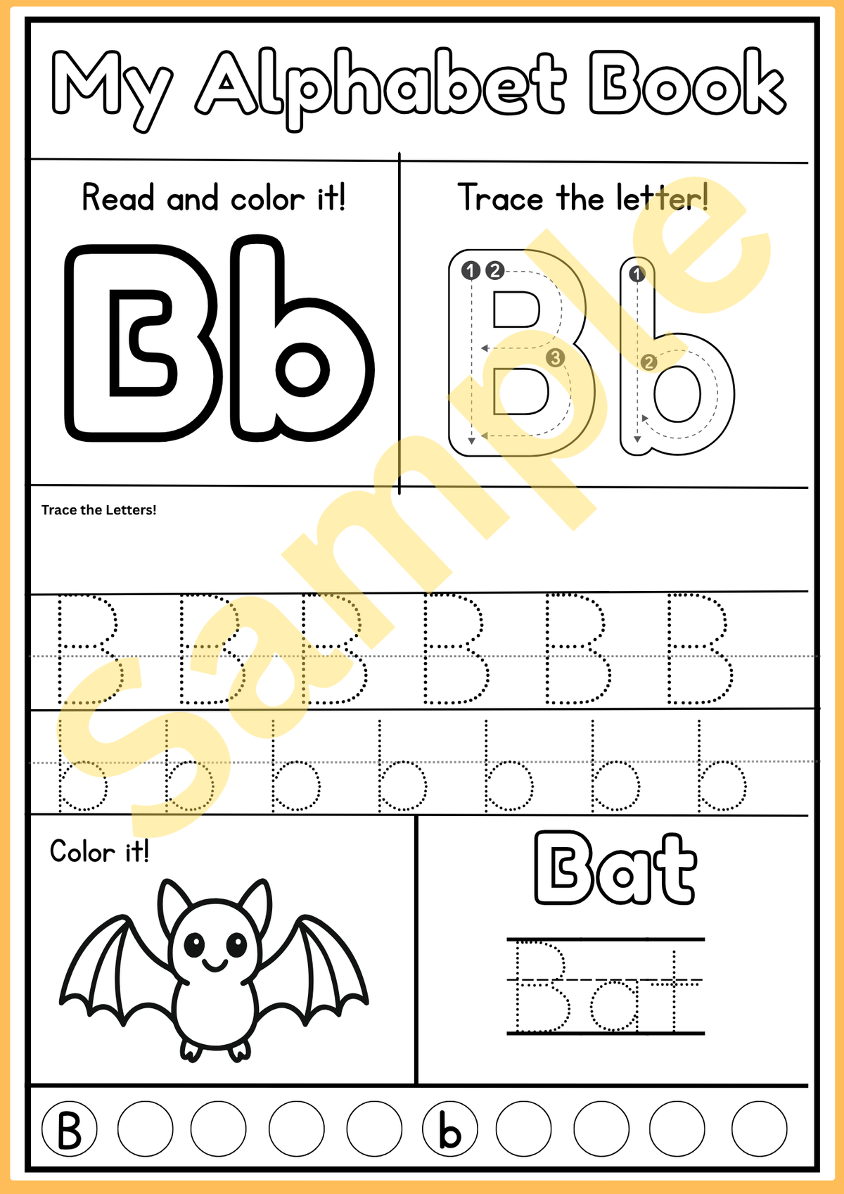 Letter B Alphabet Worksheet | Letter Tracing, Handwriting and Beginning Sounds