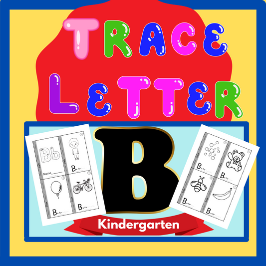 Phonics Worksheets: Trace Letter ‘B’ Booklet