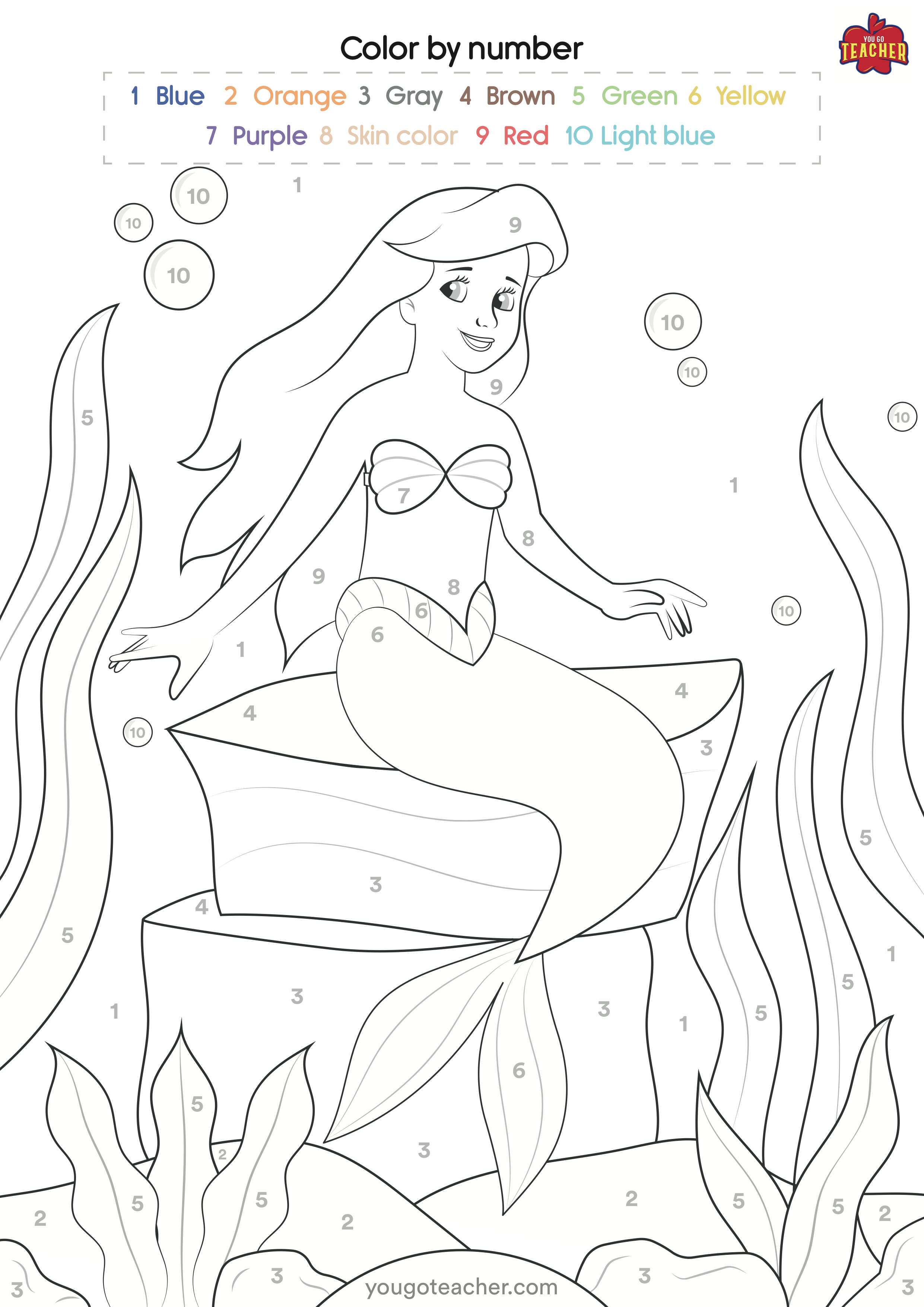 10 Free Disney Coloring Book By Numbers PDFs for Kids and Adults