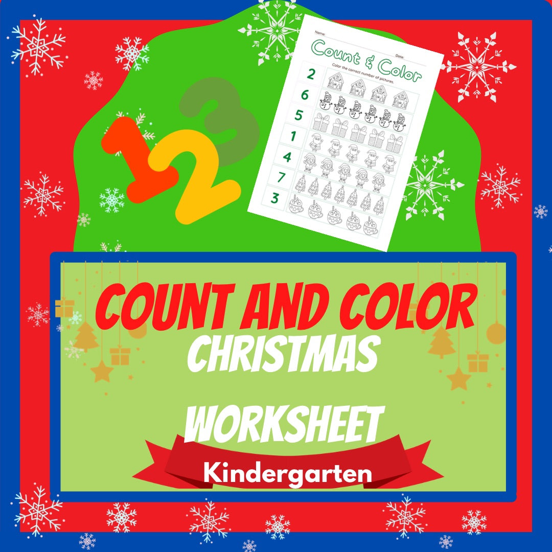 Seasonal Worksheets: Christmas Count and Color