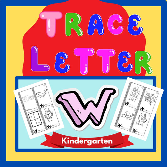 Phonics Worksheets Trace Letter ‘W’ Booklet