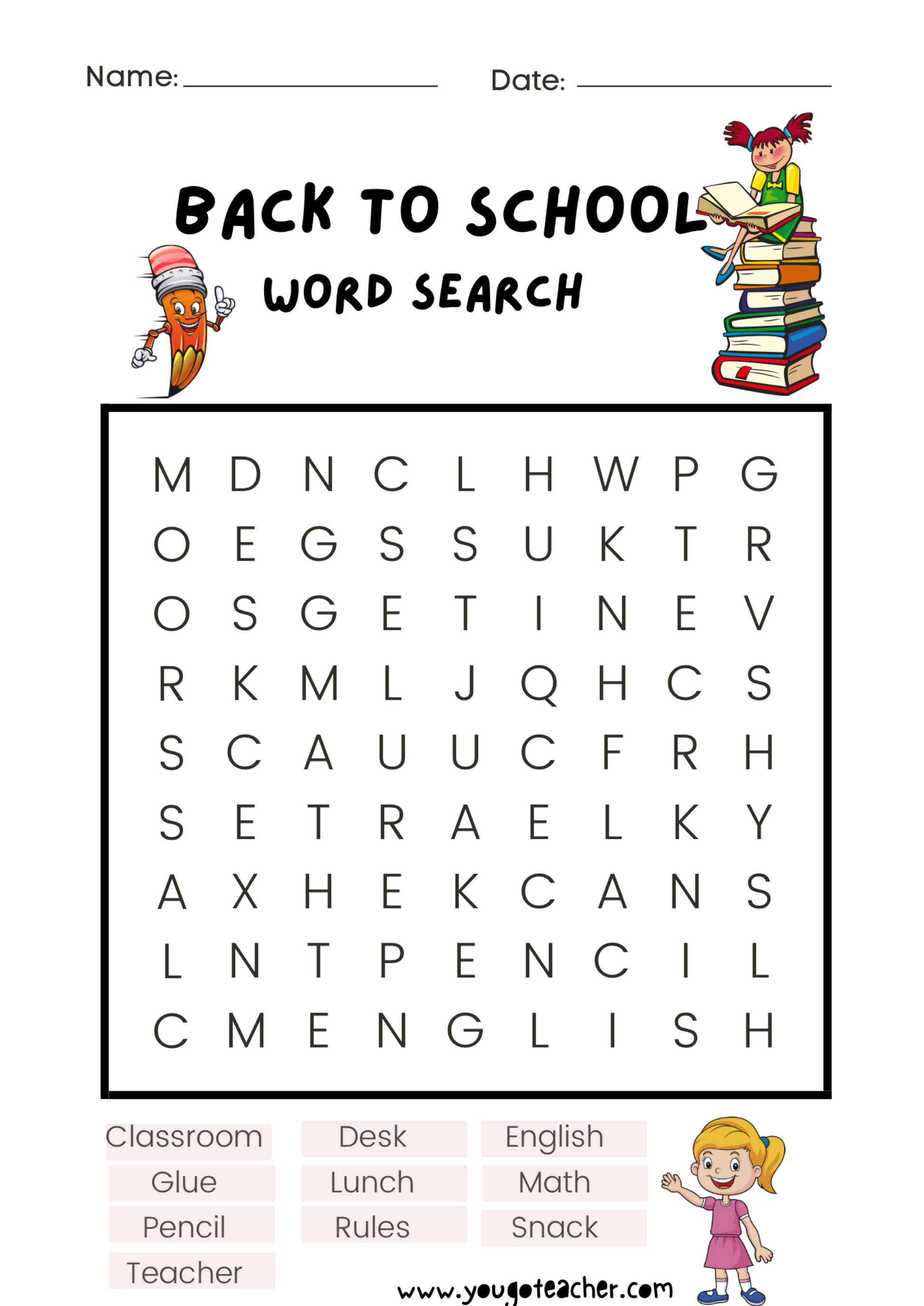 Word Find Puzzle Worksheets 