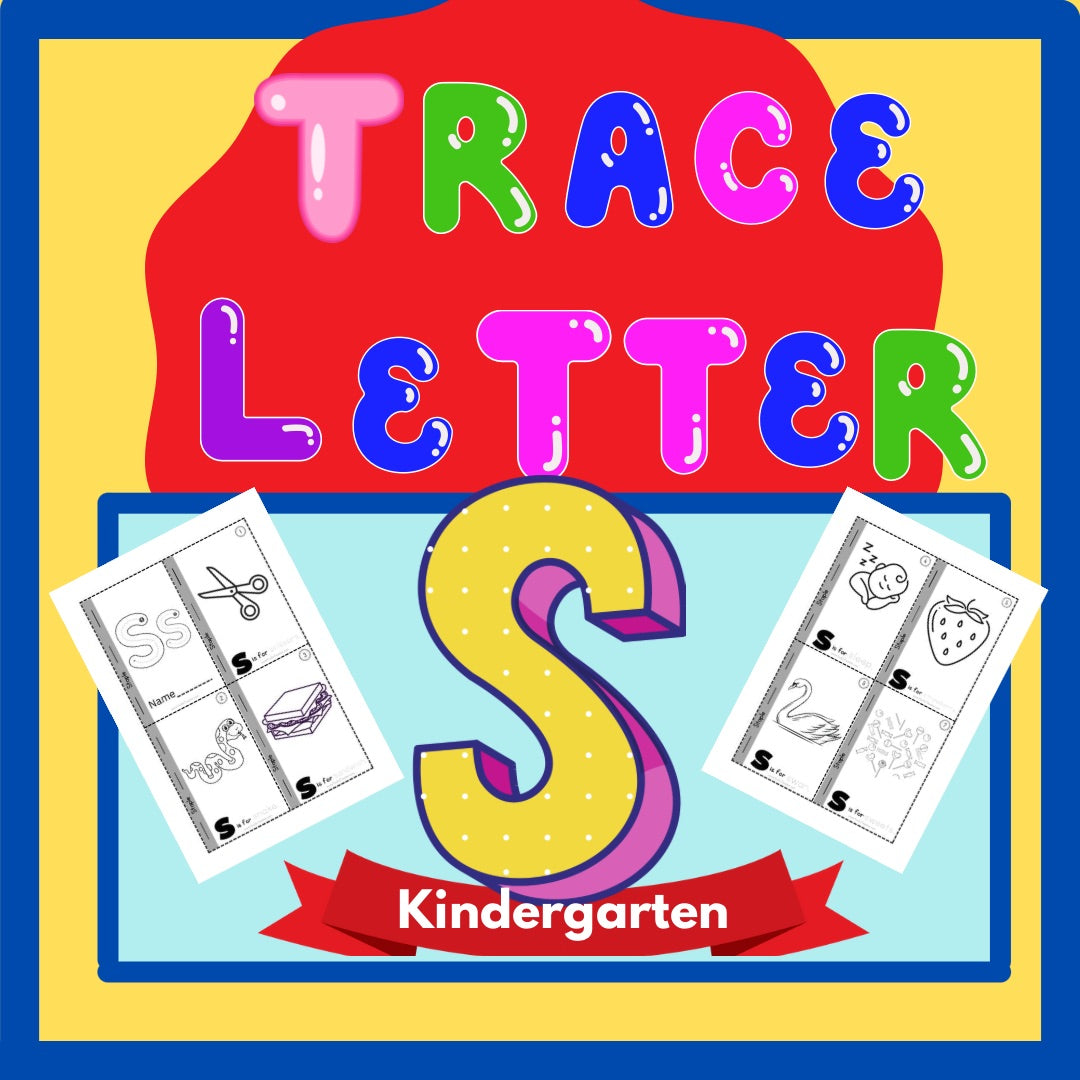 Phonics Worksheets: Trace Letter ‘S ‘ Booklet